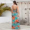 thumbnail image 5 of TEELYNN Vestido largo informal de verano sin mangas con escote en V profundo y tirantes con estampado floral de algodón de punto vintage para mujer, 5 of 5