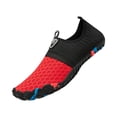 thumbnail image 3 of Barefoot Shoes for Women Wide Toe Box Non-Slip Breathable Hiking Footwear Lightweight Water Shoes for Walking Beach Pool Swim Outdoor Activities,Red 41, 3 of 4
