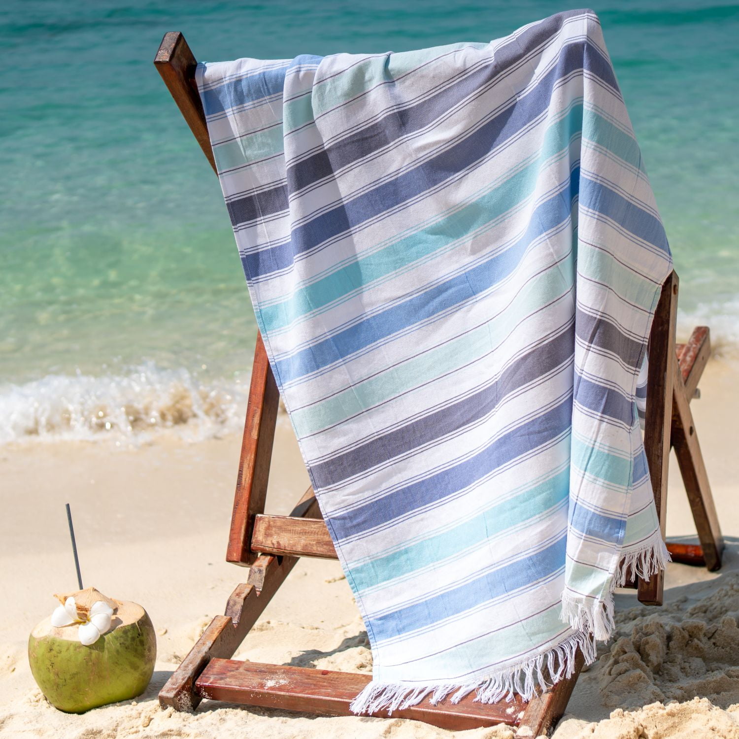 Large Turkish Cotton Beach Towel For Adults Thin Sunscreen Shawl Travel  Plaid Bath Towels Bathroom 100*180cm