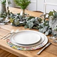 thumbnail image 2 of Pink Flowers Round 13 Inch Placemats Set of 2, Spring Floral Daisy Farmhouse Pastoral Botanical HeatResistant Non Slip Place Mats for Dining Table, Wipeable Kitchen Table Mats for Housewarming, 2 of 9