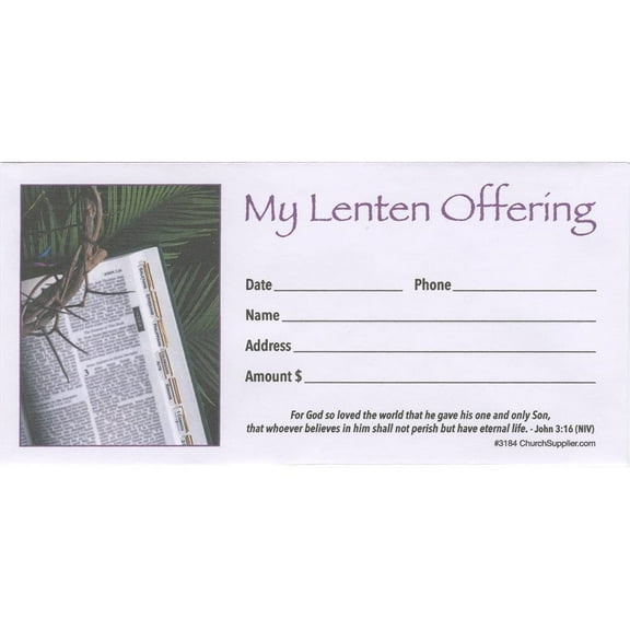 200 PCS My Lenten Offering Envelopes