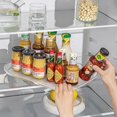 thumbnail image 1 of Organizador de plataforma giratoria para refrigerador, almacenamiento rectangular transparente de 15,67 pulgadas, para gabinete, mesa, despensa, cocina, encimera, 1 of 8