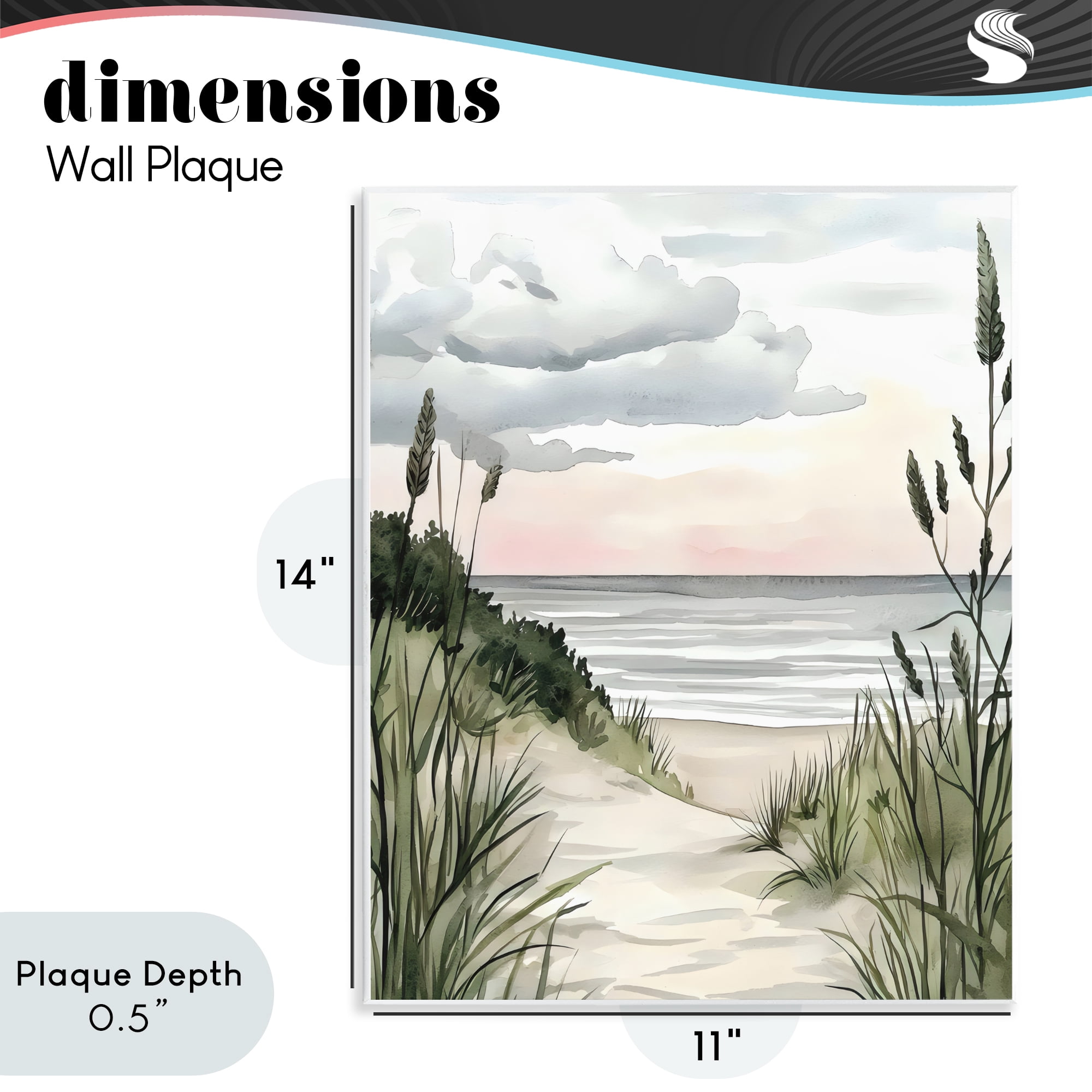 Stupell Industries Coastal Calm Seaside Dunes Wall Plaque Art, design by Riley B