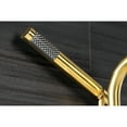 thumbnail image 4 of Kingston Brass AE8457RKX Webb 7-Inch Adjustable Wall Mount Clawfoot Tub Faucet with Knurled Handle and Hand Shower, Brushed Brass, 4 of 7
