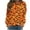Orange-2, variant on SETOOFF Womens Loose Fit Long Sleeve Shirts, Crew Neck Halloween Pumpkin Bat Spider Print Pullover Sweatshirt Lightweight Tunic Tops Holiday Party Apparel for Dressy Casual Dailywear Fashion
