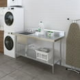 thumbnail image 4 of 60 in. x 24 in. Stainless Steel Work Table with Built-in Left Prep Sink and Faucet, 4 of 9