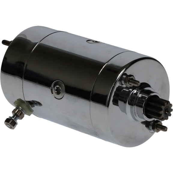 OEG Parts New Chrome 12V CCW Starter For Harley Davidson Motorcycle FLHTP FXRP Police 85-88 FXRS Low Rider Liberty 1986 31570-73 31570-73B 31570-73C 31570-73T 410-22029 HD2-0005N-C 18300C