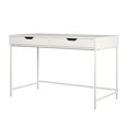 Ameriwood Home Jordyn Computer Desk with 2 Drawers, White Finish