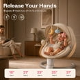 thumbnail image 2 of HARPPA Electric Baby Swing for Newborns with 10 Lullabies, 5 Sway Speed, Khaki, 2 of 8
