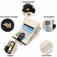 thumbnail image 4 of GAEKEAO Small Wallet for Women Slim Bifold Leather Credit Card Holder Purse Zipper Pocket Coin Wallets with ID Window, 4 of 8
