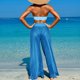 thumbnail image 4 of Traje de baño de 2 piezas para mujer, trajes de baño para mujer, traje de baño de color liso para mujer + bañador y bikini de moda con abertura, traje de baño de nailon para mujer, 4 of 5