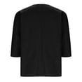 thumbnail image 4 of Womens Tops Dressy Casual Long Sleeve Casual Shirts V Neck Pleated Work Blouses Loose Fit Fall Trendy Knit Top Great Gifts for Less,Black,S, 4 of 6