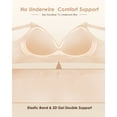 thumbnail image 5 of Cassie Liz Wireless Bra for Women Comfortable No Underwire Jelly Deep V Bras Seamless Soft Everyday Bras, 5 of 7