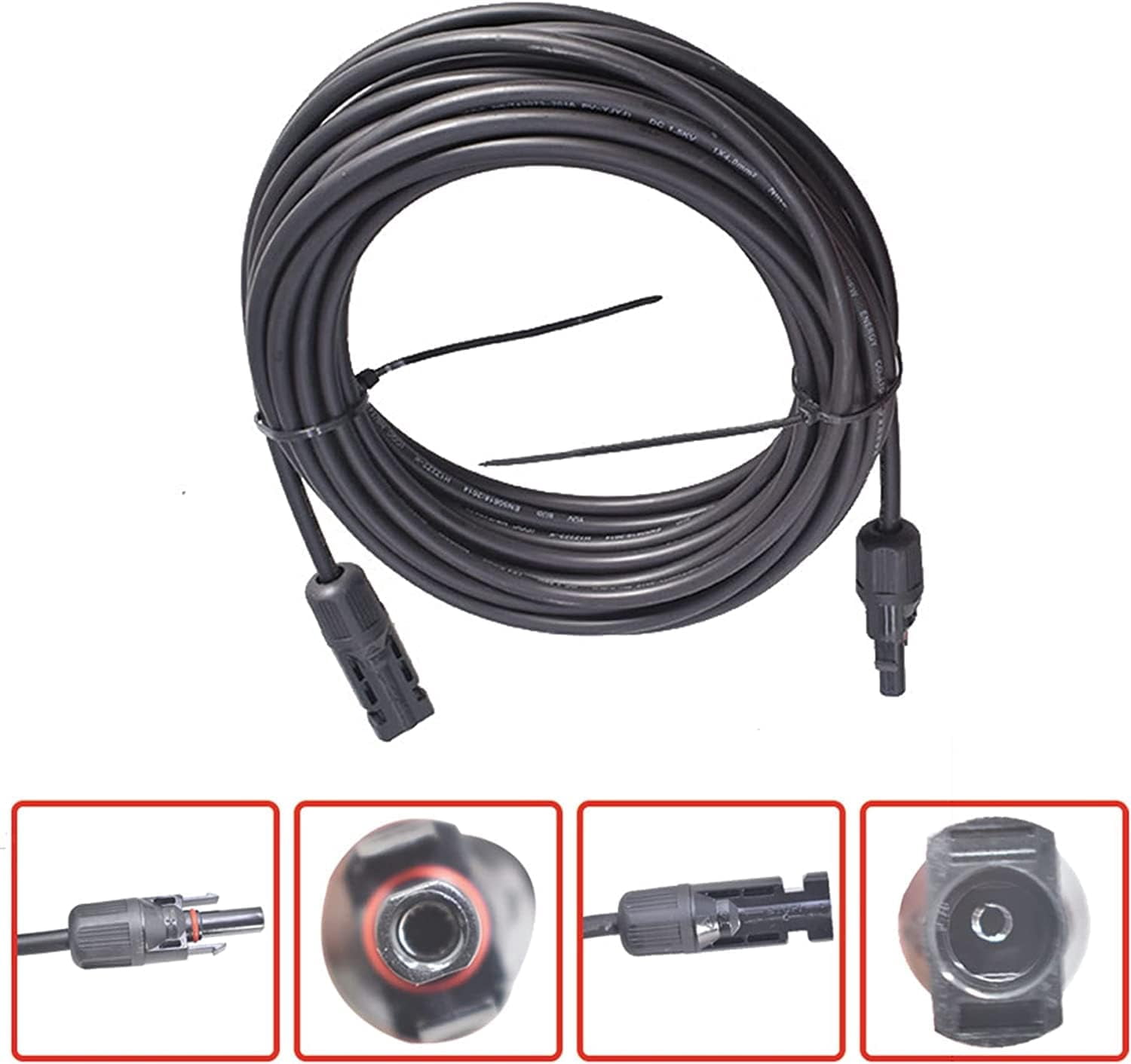 Handdo Connectors Solar Panel Extension Cable - 20FT 12AWG Male & Female Solar Extension Cable