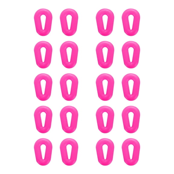 Uxcell 10 Pairs Glasses Ear Grip 14.4mm Anti Slip Eyeglass Grips Hollow Type Rose Red