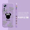 thumbnail image 3 of Case For Xiaomi 13 12 12S 11 11T 10 10S 9 9SE 8 Pro Ultra Lite Colour Simple Liquid Silicone Case Anime Cute Mickey Minnie Mouse, 3 of 5