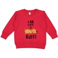 thumbnail image 2 of Inktastic Lab Life is Ruff Yellow Lab Toddler Sweatshirt, 2 of 4