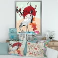 thumbnail image 3 of Designart 'Koi Fish With Crane Bird' Farmhouse Framed Art Print, 3 of 4