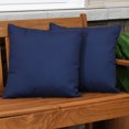 thumbnail image 5 of Sunnydaze 17" x 17" Navy Polyester Square Decorative Outdoor Throw Pillows, 2 Count, 5 of 7