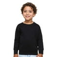 thumbnail image 2 of COUVER Unisex Toddler Warm Fleece Crewneck Long Sleeve Sweatshirt, Black, 2T, 1 Piece, 2 of 6