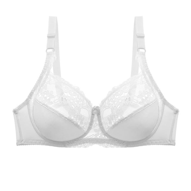 Mlkoz Lace Bras for Women Underwire , Comfortable Push Up Solid Color Bra Everyday Bras Convertible Straps