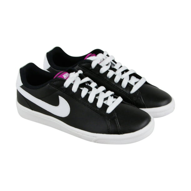 Nike Court Majestic Womens Black Leather Lace Up Sneakers Shoes ...