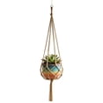 thumbnail image 5 of Macrame Plant Hanger,Indoor Hanging Planter Basket with Wood Beads Decorative Flower Pot Holder,Handmade Boho Hanging Planter Basket, Hanger Flower Pot Rope Wall Indoor Home Decor 1pc, 5 of 9