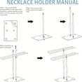 thumbnail image 4 of Huggegwe Organisateur de Colliers Support de Colliers Présentoir de Commode Base Simple Stable Support de Bijoux Transparent Rangement de Bijoux CA919-75660, 4 of 7