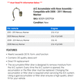thumbnail image 2 of A/C Accumulator with Hose Assembly - Compatible with 2008 - 2011 Mercury Mariner 2009 2010, 2 of 2