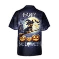 thumbnail image 2 of Happy Halloween Yorkshire Terrier Witch Pumpkins Bats Hawaiian Shirt Breathable Summer Unisex Merch Yorkie Dog Lover Gifts - 13012, 2 of 6