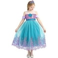 thumbnail image 5 of Girls Mermaid Princess Dress Lace Tutu Costume Ball Gown for Birthday Wedding Party, 5 of 8