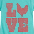 thumbnail image 3 of Instant Message - Love Chicken - Toddler & Youth Girls Short Sleeve Graphic T-Shirt, 3 of 6