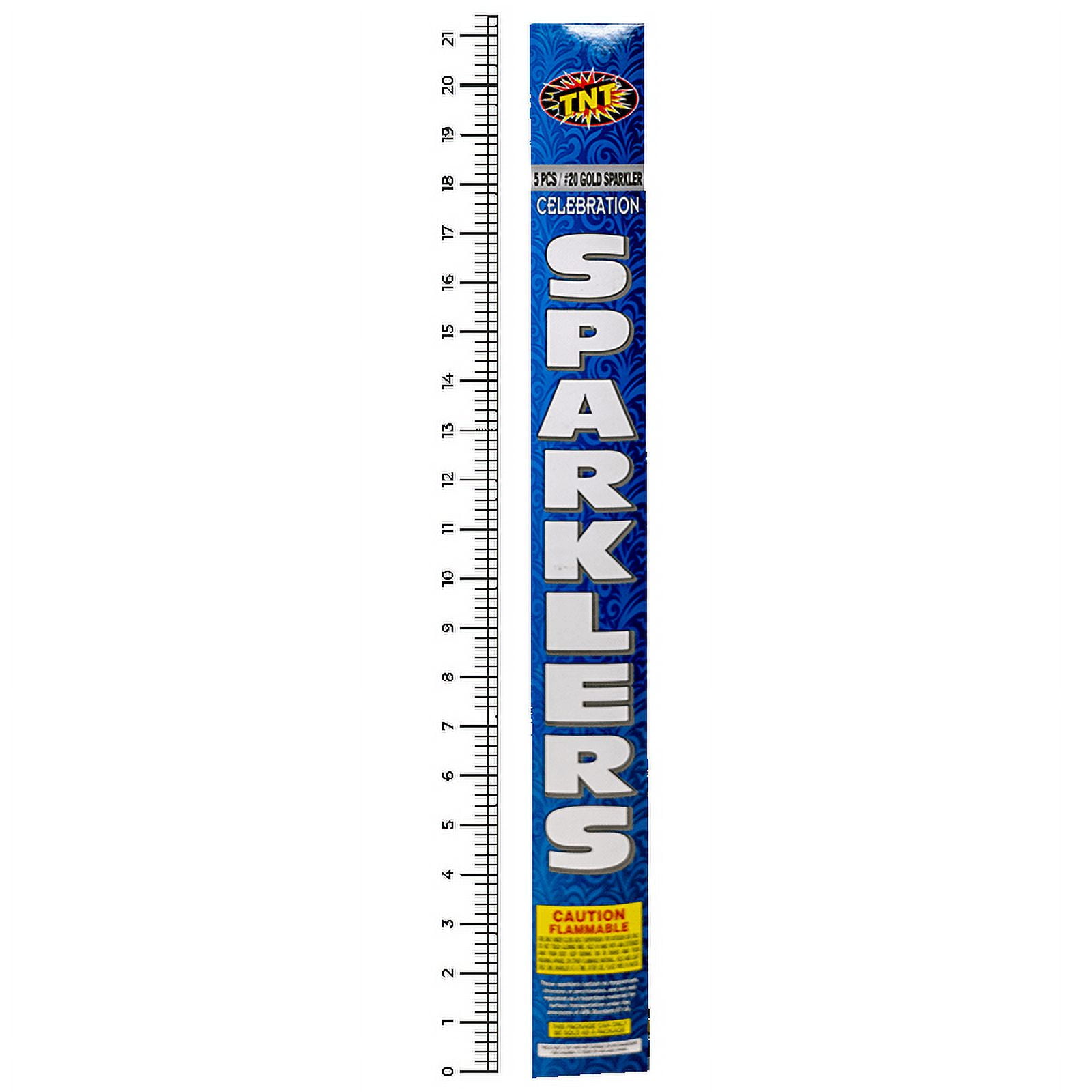 TNT Fireworks Wedding Celebration Sparklers, 20 Gold Sparklers, 5 Pack, Party