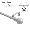 thumbnail image 2 of Mumo Modern 5/8 inch Heavy Duty Metal Adjustable Curtain Rod with Classic Ball Finial, Silvery, 16 - 47", 2 of 8
