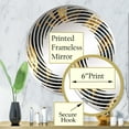 thumbnail image 3 of Designart "Sparkling Gold Glitz and Glamour" Marble Spiral Round Wall Mirror - Oval Printed Decorative Mirror - Multiple Color Options, 3 of 5