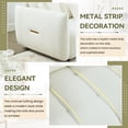 thumbnail image 4 of AISWORD Modern Teddy Boucle Accent Single Sofa Chair, Deep Seat Comfy Armchair with Pillow for Living Room Reading, Beige, 4 of 8