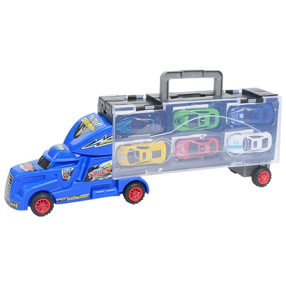 Agiferg Big Transport Car Container Carrier Big Truck Vehicles Toys With Mini Diecast Cars Model Toy