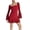 Red, variant on ZQUUVOU Women's Summer Casual Dress V-Neck Long Sleeve Short Dress Black