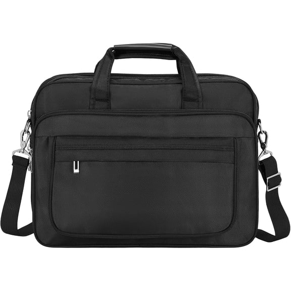 15.6 Inches Laptop Bag Case, Water-Resistant Laptop Briefcase, Black