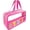 Hot Pink, variant on Chenille Letter Clear Makeup Bag  Patch, Travel Toiletry Makeup Bag with Handle, Nylon  Makeup Bags clear  bag, preppy patch makeup bag for Women (-)