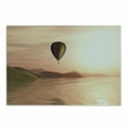 thumbnail image 1 of Hot Air Balloon Cutting Board, Sunset Seaside Landscape Mountains Waves Reflection, Decorative Tempered Glass Cutting and Serving Board, in 3 Sizes, by Ambesonne, 1 of 2