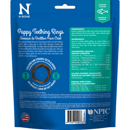 UPC: 0657546912320 | N-Bone® Dental Treat Puppy Teething Rings Salmon 6pk 7.2 oz