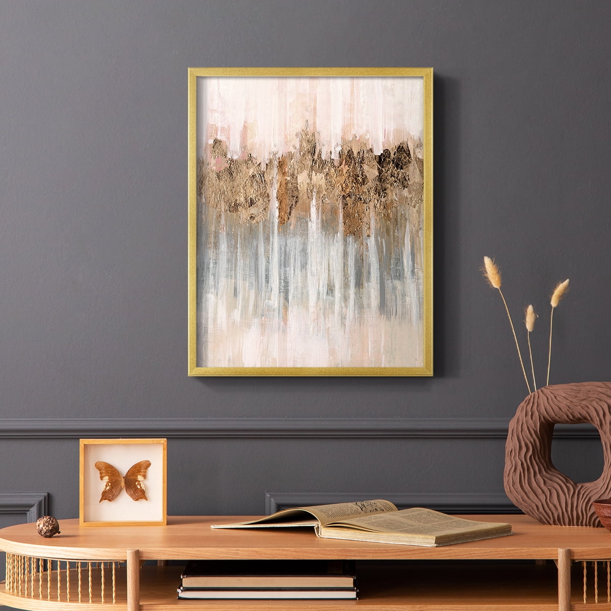 Spring Shadows in Gold Solid Wood 22 x 28 Framed Print
