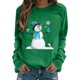 thumbnail image 1 of Sudaderas femeninas sudaderas de manga larga jerséis de cuello redondo estampados navideños de moda, 1 of 3