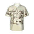 thumbnail image 1 of Balery Wild West Desert With Cowboys Camisas hawaianas de manga corta para hombre, camisas playeras de corte holgado, camisas de vacaciones con botones,X-Large, 1 of 7
