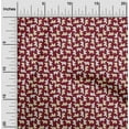 thumbnail image 2 of oneOone Cotton Silk Maroon Fabric Animal Craft Projects Decor Fabric Printed By The Yard 42 Inch Wide, 2 of 5