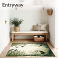thumbnail image 3 of ODIKA 2'x3' Machine Washable Non-Slip Area Rug, Elegant Deer Motif with Artistic Forest High Traffic Rug, Beige, 60615, 3 of 7