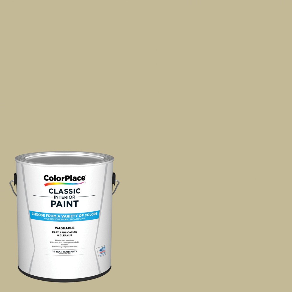 ColorPlace Classic Interior Wall & Trim Paint, Cyprus Grass, Satin, 1