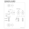 thumbnail image 3 of Kingston Brass CCK44155PX 1/2-Inch FIP x 1/2-Inch O.D. Comp Quarter-Turn Straight Shut-Off Valve in Oil Rubbed Bronze, 3 of 6