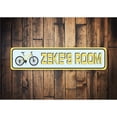 thumbnail image 2 of Kid Bike Room Aluminum Metal Decor Sign - 4x18 inches, 2 of 4